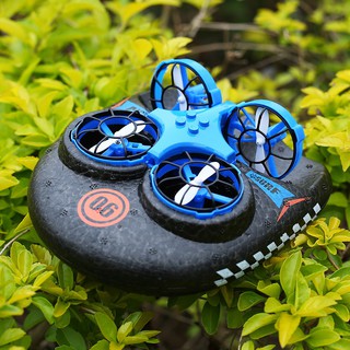 โดรน เรือ รถบังคับ JJRC 3-in-1 Water-Ground-Air Transformable 2.4G RC Drone Remote Control Aircraft Toy ของเล่นเด็ก