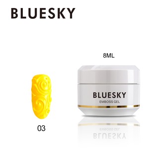 สีเจล เจลปั้นนู้น 3D Bluesky gel polish Emboss gel 03 สีเหลือง