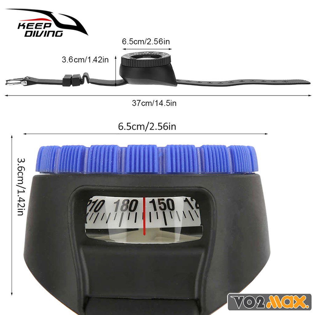KEEP DIVING อุปกรณ์ดำน้ำ scuba เข็มทิศ ข้อมือ ดำน้ำ Diving Compass กัน ...