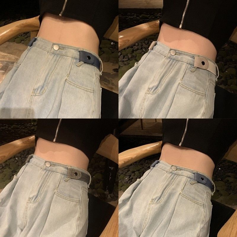 36 บาท [พร้อม​ส่ง]​ เข็มขัด​ยางยืด​สีพื้น​ แฟชั่นยางยืดกระดุม​M921 Fashion Accessories