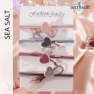 ♚❃◕SEA，ยางรัดผมย  Korean Fashion Love pattern Hairband Rubber Band Ponytail Hair Accessoriesยางรัดผมผู้หญิงเครื่องประด🎁