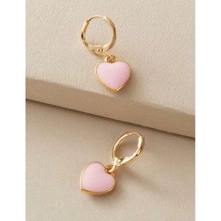 ต่างหูแฟชั่น ต่างหูy2k ต่างหูหัวใจ พร้อมส่งฟรีจากไทย - Heart Drop Earrings