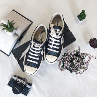 รองเท้า CONVERSE BLACK LEATHER Unisex ของแท้ 100% (BK)