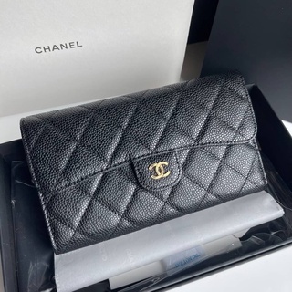 CHANEL LONG WALLET CAVEAR        เป็นกระเป๋าสตางค์รุ่นคลาสสิคและฮิตมากๆ
