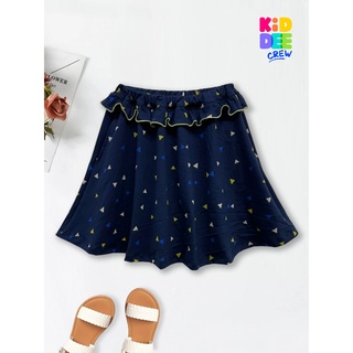 KiddeeCrew กระโปรงสั้นกรมลายสามเหลี่ยม Triangle patterned short skirt เหมาะสำหรับอายุ 2-10 ปี