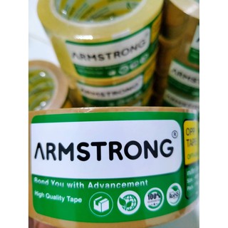 เทปใส เทปสีชา 1ม้วน ขนาด48mm x 100y ใช้สำหรับงานปิดผนึกบรรจุภัณฑ์ARMSTRONG