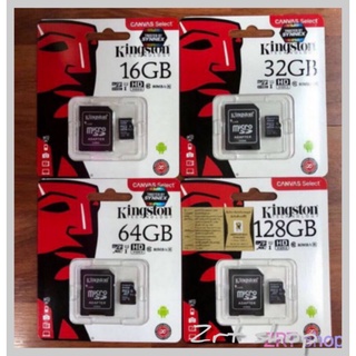 &lt;ZRTshop💤Kingston Micro SD Card Class10 ขนาดความจำ 16GB, 32 GB /64 GB with Adapter แท้100% ช่วยเพิ่มพื้นที่จัดเก็บข้อมูล