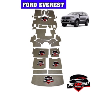 พรมปูพื้นรถยนต์ลายกระดุม FORD EVERESTเต็มคันแถมฟรีแผ่นกันสึกพลาสติกอย่างดีมูลค่า250-.บาท