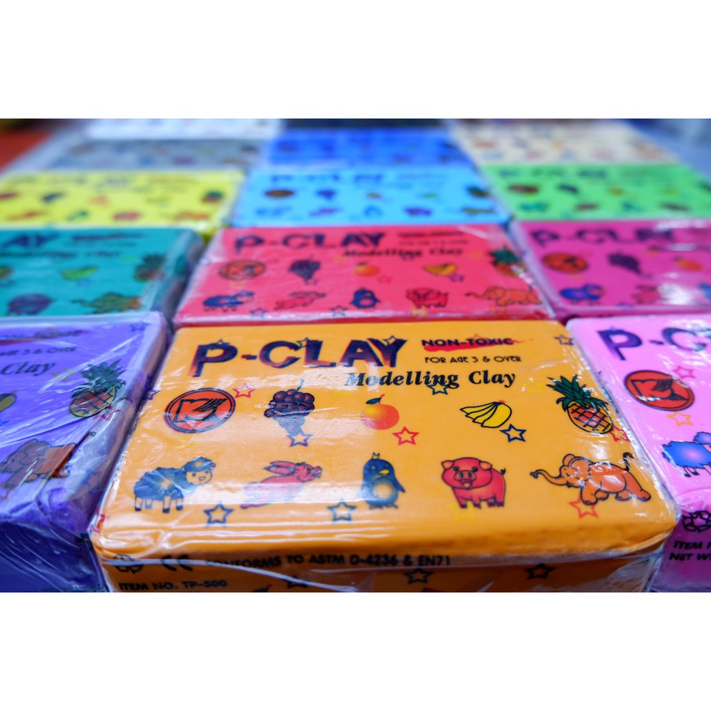 ดินน้ำมันก้อนจัมโบ้ 500 กรัม ดินน้ำมันไร้สารพิษ Non-Toxic Clay ก้อนใหญ่ หลากสี ครบทุกสี