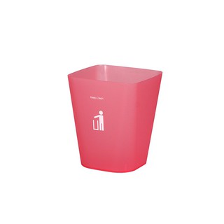 ถังขยะเหลี่ยม 5.5 ลิตรDKWHH-222P/6ชมพูใส 5.5 liter square trash can DKWHH-222P / 6 clear pink