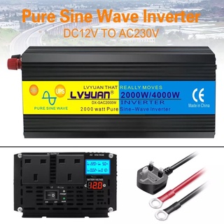 Solar Inverter 2000W 12Vdc to 220Vac Solar OFF Grid Pure Sine Wave UPS Inverter with AC Charger