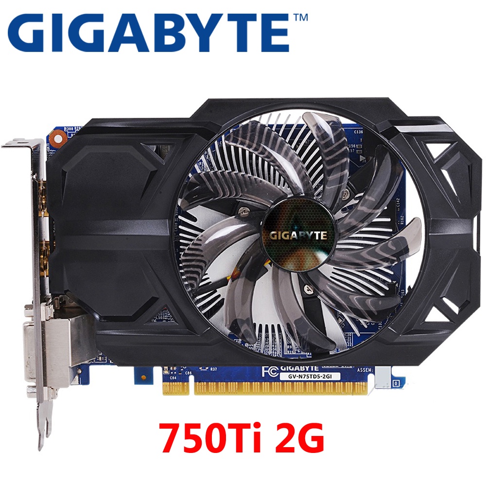 Original GIGABYTE GTX 750Ti 2GB Graphics Card 128Bit GDDR5 Video Cards ...