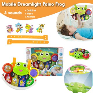 Mobile Piano Frog 3in1 โมบาย เปียโนกบ Dreamlight สัตว์น้อยหรรษา เสียงสัตว์ เปียโน เพลงดนตรี  พร้อมสายคล้องติดข้างเตียง