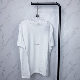 SAINT LAURENT White Classic Rive Gauche Logo T-Shirt