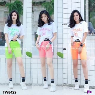 Set 2ชิ้น สะท้อนแสง เสื้อแขนสั้น+กางเกงขาสั้น