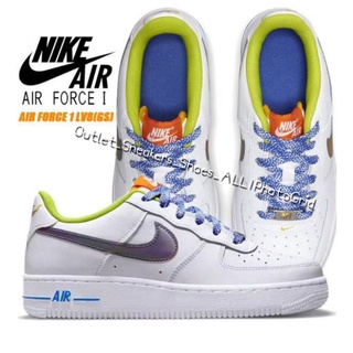 รองเท้า Nike Air Force 1 LV8 (GS) White/Multi-Color-Medium Blue ส่งฟรี