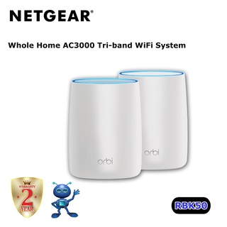NETGEAR RBK50-Orbi AC3000 Tri-band WiFi System (1) Orbi Router (RBR50) + (1) Orbi Satellite (RBS50)