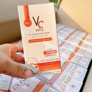 VIT C WHITENING CREAM วิตซี ไวท์เทนนิ่ง ครีม 1 กล่อง 10 ซอง ปริมาณ 7 กรัมต่อซอง