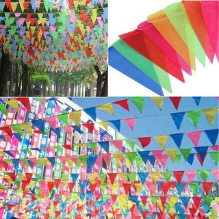 8M Long Giant Flag Bunting Garland Pennant Garden Party Fete Pub Décor