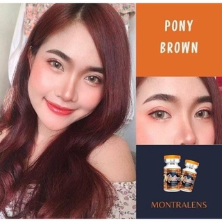 Montralens⚡Eve Gray💥มนตราเลนส์💥บิ๊กอายตาโต💥คอนแทคเลนส์ค่าอมน้ำสูง ลายPONY