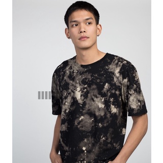 เสื้อมัดย้อมสีสด UNISEX | TIE DYE T-SHIRT | ผ้า Cotton100% - KT02-ดำ(กัดประหลาด)