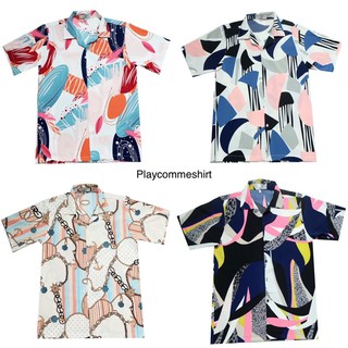 S2: ใหม่!! เสื้อฮาวาย เสื้อเชิ้ตแขนสั้น hawaii ลายสวย ใส่ได้ทั้งชายและหญิง พร้อมส่ง!