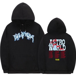 เสื้อกันหนาว มีฮู้ด พิมพ์ลายตัวอักษร TRAVIS SCOTT ASTROWORLD WISH YOU WERE HERE แฟชั่นสําหรับผู้ชาย