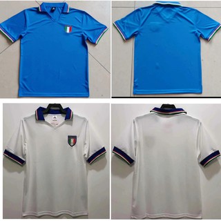 เสื้อกีฬาแขนสั้น ลายทีมชาติฟุตบอล Italy 1982 ชุดเหย้า สไตล์เรโทร