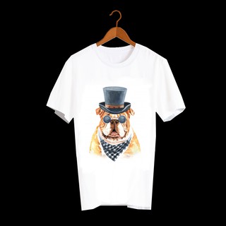 เสื้อลายหมา DBD003 bulldog เสื้อยืด เสื้อยืดลายหมา เสื้อยืดสกรีนลายหมา