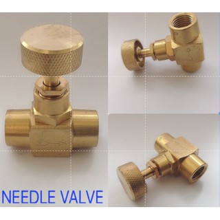 NEEDLE VALVE BBV-4 SIZE : 1/4" BRASS NPT. วาล์วทองเหลือง