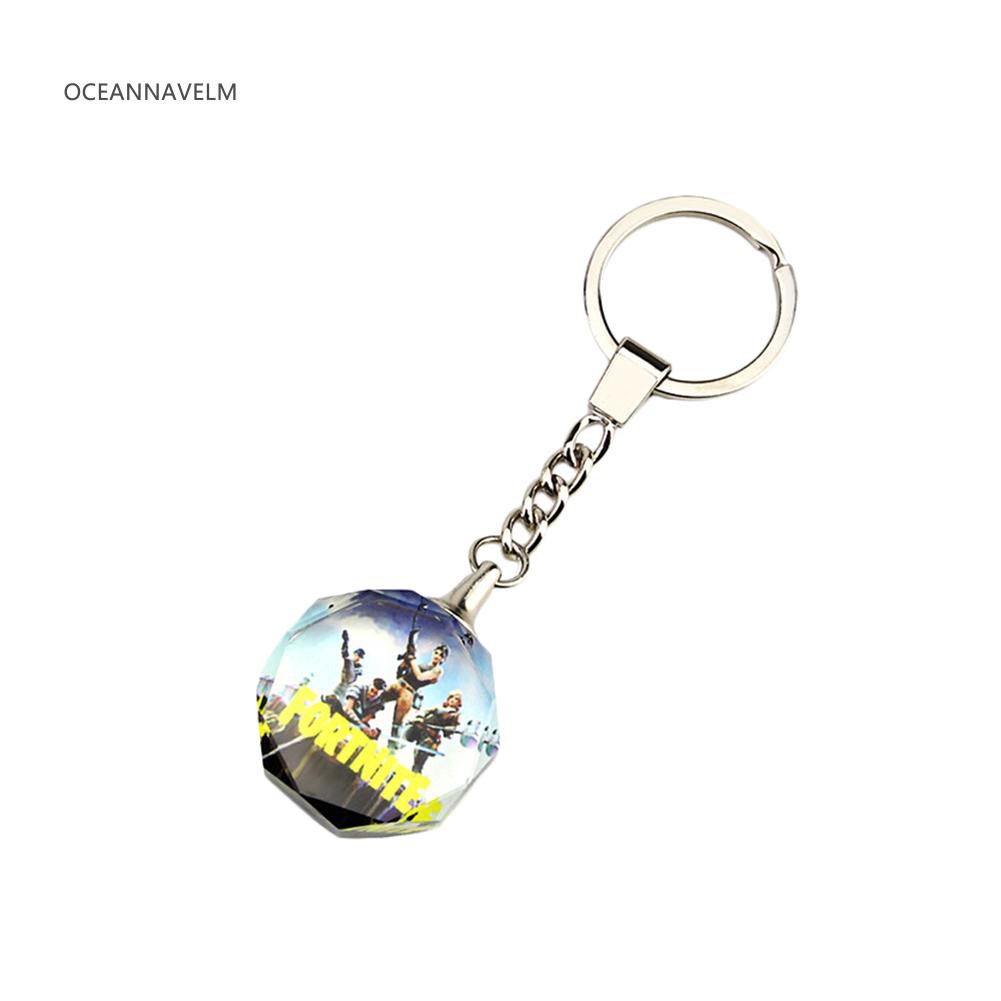 ♀OA Stylish Fortnite Octagon Pendant Unisex Key Ring Hanging Decor Gift ...