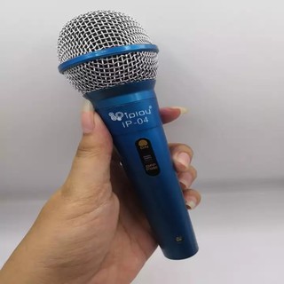 ไมค์โครโฟน พร้อมสาย PROFESSIONAL DYNAMIC MICROPHONE IPLAY รุ่น IP-04 สายยาว2 เมตร มีสวิทปิด เปิดในตัว ให้เสียงสมจริง