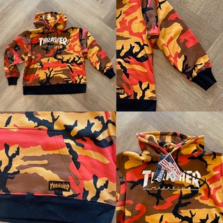 Hoodie 🔥Thrasher x Rothco 🔥 rare item  Camo สีส้ม