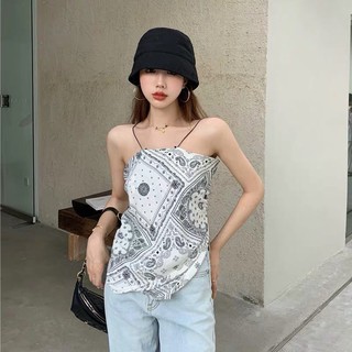 พร้อมส่ง ผ้าสายเดี่ยวผูกหลัง สีขาว