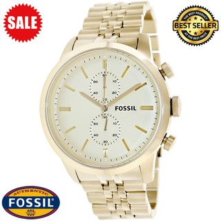 นาฬิกาข้อมือ Fossil Mens FS4856 Townsman Goldtone Chronograph Watch