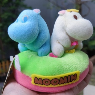 ตุ๊กตา มูมิน Moomin ลิขสิทธิ์แท้ งานตั้งโชว์ ป้ายห้อย ป้ายผ้า Banpresto งานน่ารักมากๆ ดอกไม้หลุดไป1ดอก หายาก