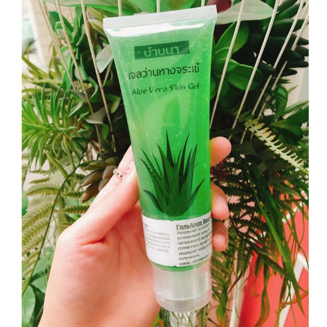 Banna Aloe Vera Skin Gel 100g เจลว่านหางจระเข้ ทาผิว บ้านนา เนื้อเจลสีเขียว