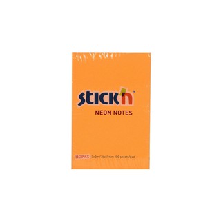 กระดาษโน้ตกาวในตัว ชนิดกาวหัว STICKN #21160 ขนาด 3x2 นิ้ว สีส้มนีออน (PC)