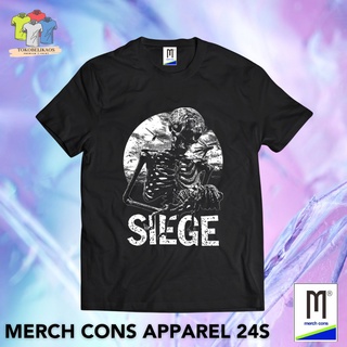 ผ้าฝ้ายแท้หืม 133 | เสื้อยืด ลาย Merchcons TAG SIEGE | ขนาดกลางแจ้งS-4XL