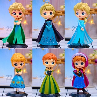 【 สินค้าใหม่ พร้อมส่ง】โมเดลตุ๊กตา Disney Frozen Elsa Anna Snow White สําหรับตกแต่งเค้กวันเกิด