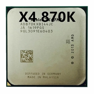 ซ็อกเก็ตหน่วยประมวลผล CPU X4 870K 3.9 GHz Quad-Core AD870KXBI44JC FM2+