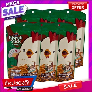 เอ็มแอนด์เค ขนมขาไก่ กลิ่นโนริสาหร่าย 30 กรัม x 6 ซอง M&amp;K Biscuit Sticks Nori Seaweed Flavour 30 g x 6 pcs