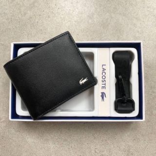 ส่งฟรี‼กระเป๋าสตางค์ แบบพับ2ตอน สำหรับผู้ชาย LACOSTE WALLET PU KEY RING