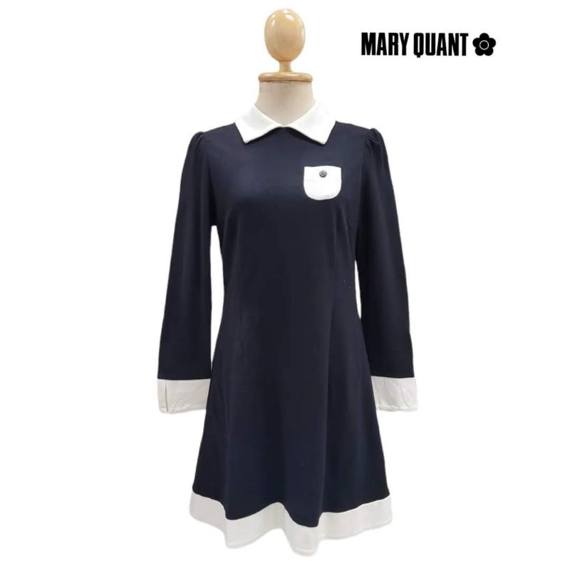 Mary Quant London Long Sleeve Mini Dress With Mini Pocket