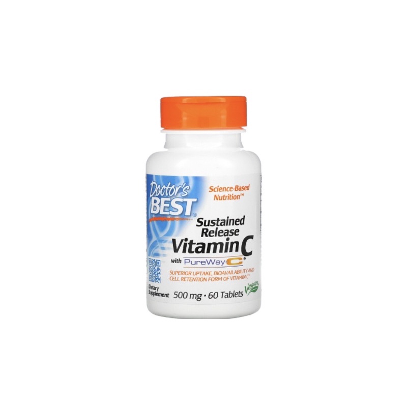 ราคาถูกสุด‼️พร้อมส่ง‼️Doctor's Best Sustained Release Vitamin C with PureWay-C, 500 mg, 60 Tablets