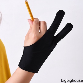 Black Gloves Anti-fouling Drawing Painting Writting Graphic Digital Tablet Pad Sweatproof Mitten