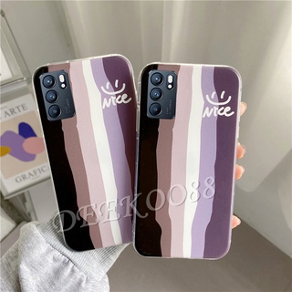 2021 New เคสโทรศัพท์ OPPO Reno6 Z 5G Reno 6Z 5 Pro 4 Pro 4Z Casing Cute Stripe Soft Shockproof Transparent Cover เคส Reno5 Reno4 Pro Reno6Z Reno4Z Case