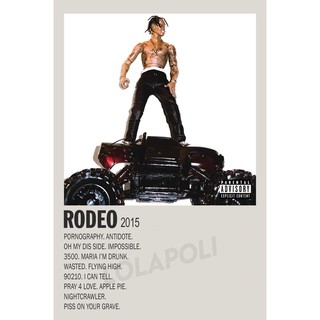 โปสเตอร์ ลายปกอัลบั้ม Rodeo ศิลปิน Travis Scott