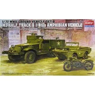 โมเดลประกอบ Academy Model 1/72 AC13408 M3 HALF TRACK 1/4 ton