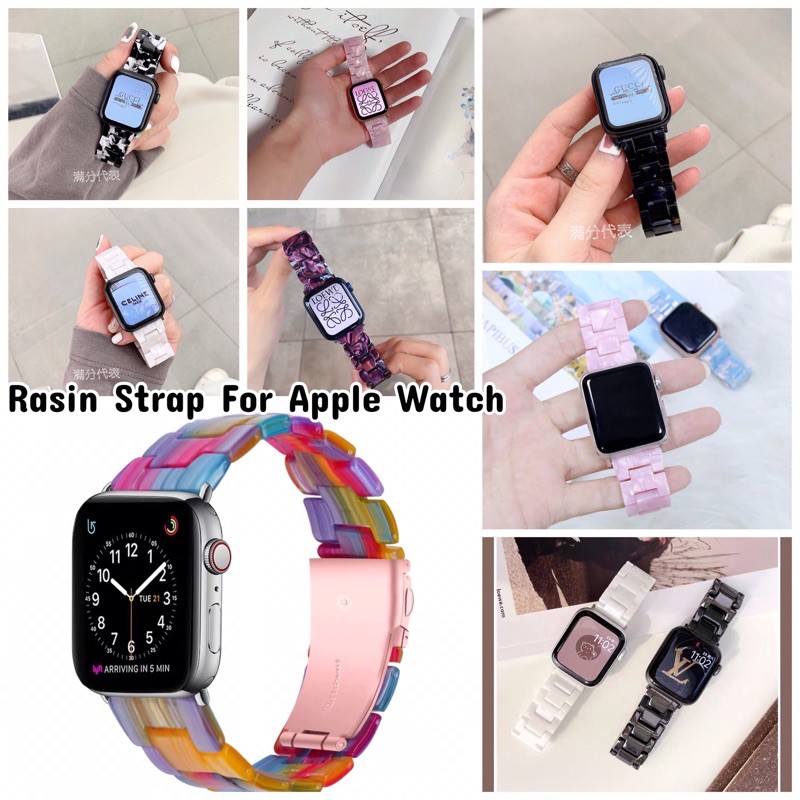 พร้อมส่ง สายเรซิ่นหินอ่อน สายนาฬิกา ใช้ได้กับ Smart Watch 9 8 7 6 5 4 3 2 1 Se Ultra 1 2 CD99 H13Ult
